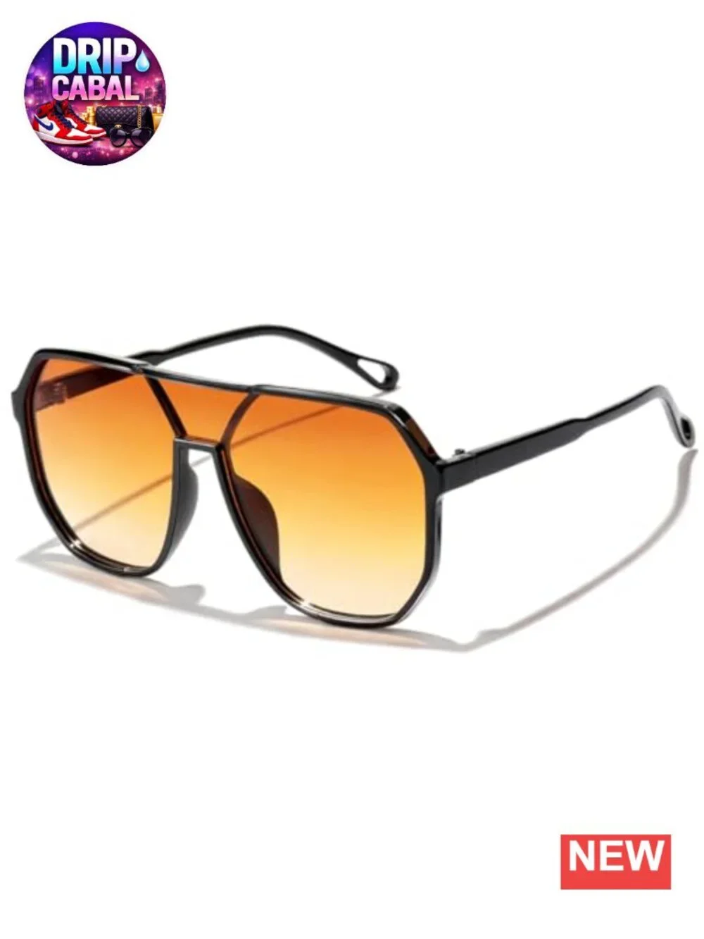 Retro Oversized Aviator Sunglasses UV400 Protection Double Bridge